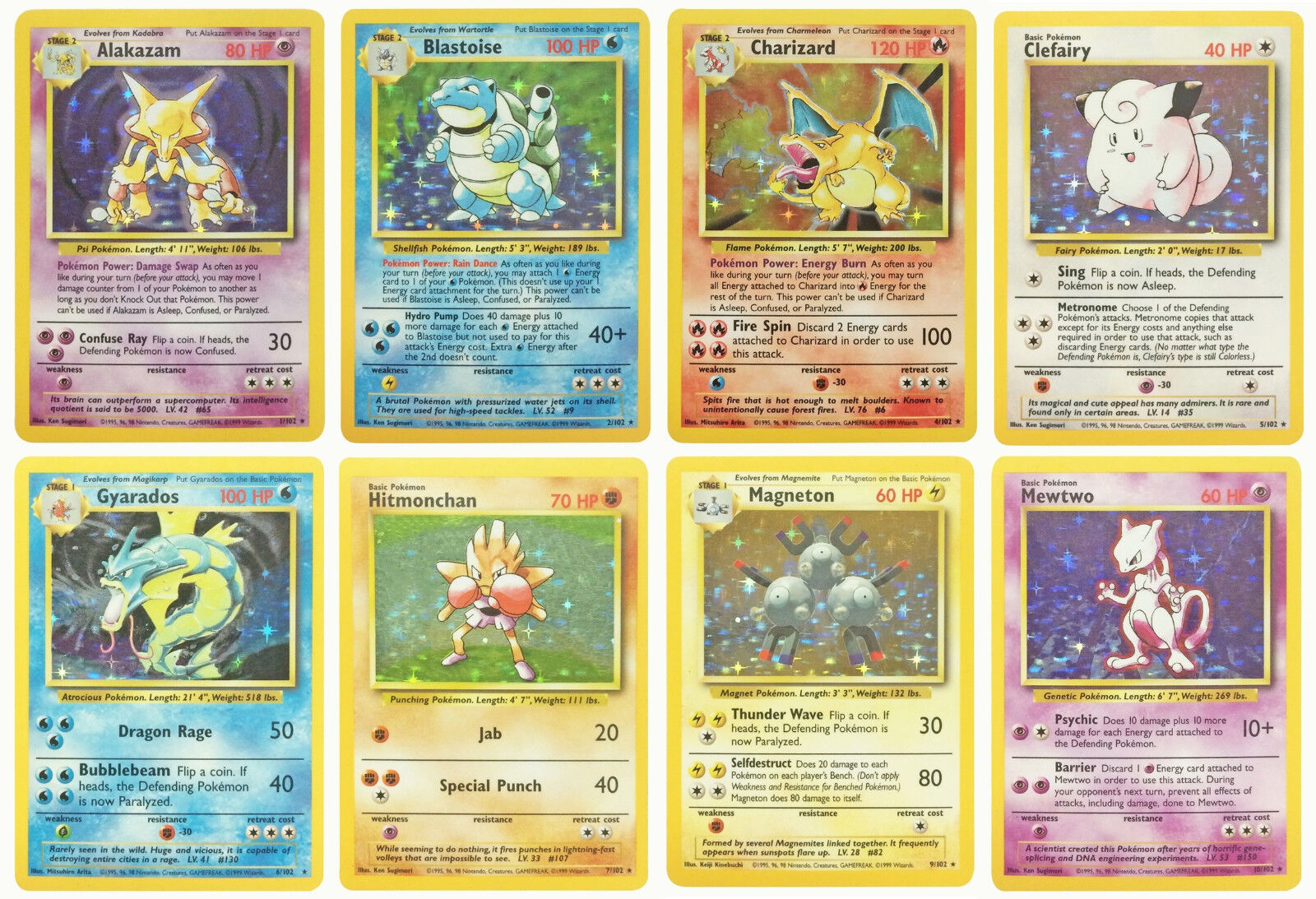 Collection of The Magic of Wizards of the Coast Pokémon Cards in a gallery layout