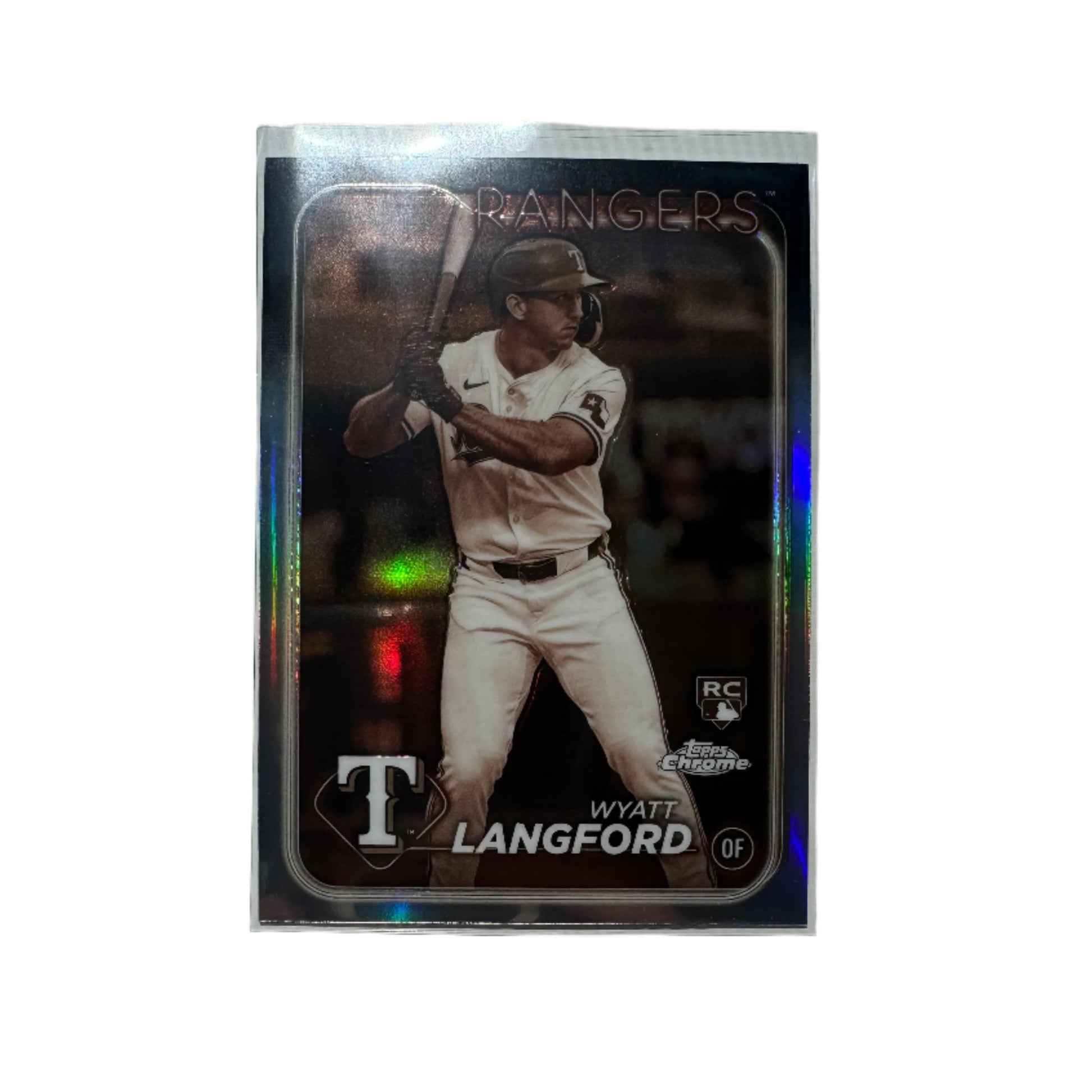 2024 Topps Chrome WYATT LANGFORD Rookie Card Texas Rangers #122 Sepia Refractor