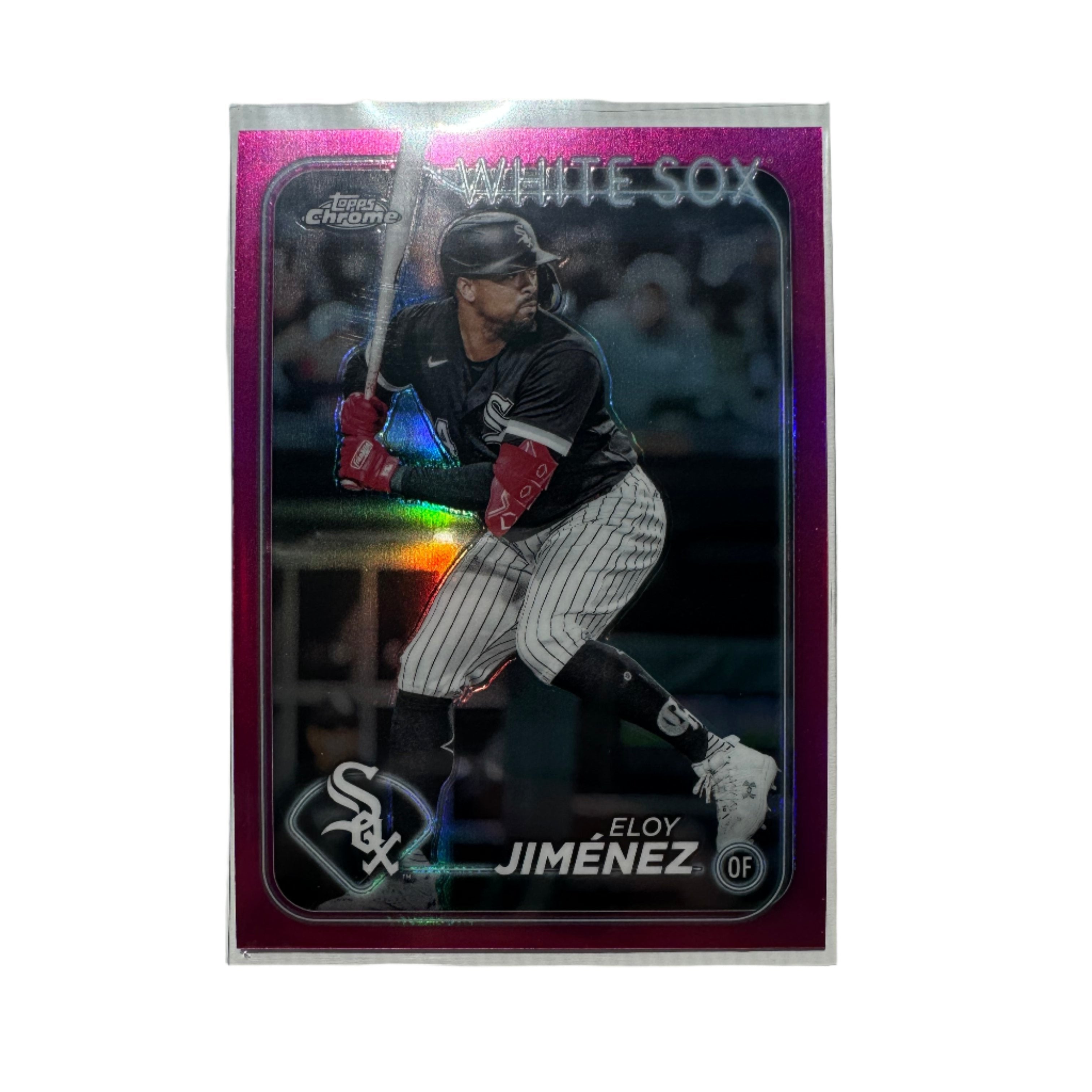 Collection of Eloy Jimenez - 2024 Topps Chrome - Pink Refractor #125 White Sox in a gallery layout